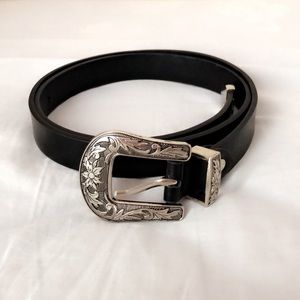 Vintage Black Buckle Belt